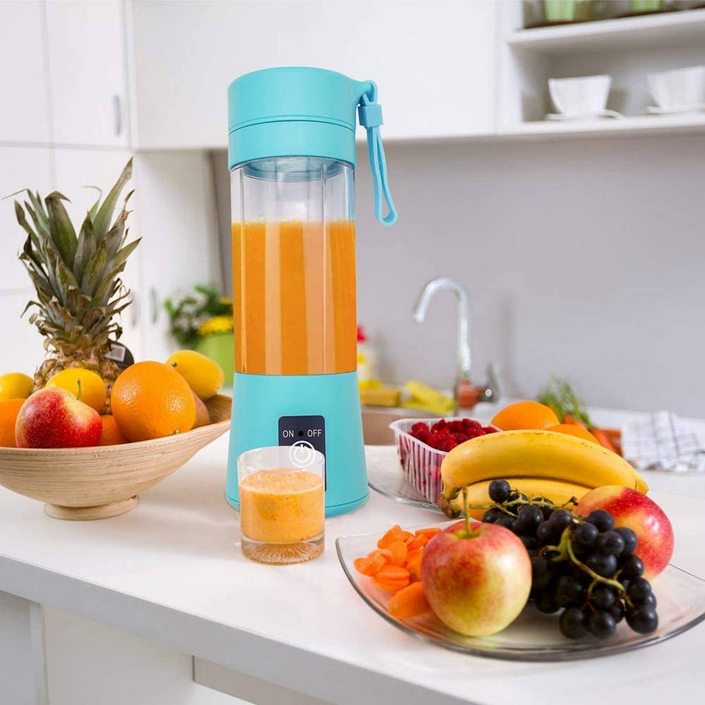 Portable 6-Blade USB Rechargeable Juicer Blender (Random Colour)