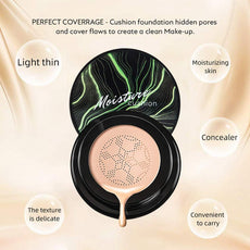 SUNISA 3-in-1 Air Cushion CC & BB Cream | Waterproof Moisturizing Foundation with Sponge