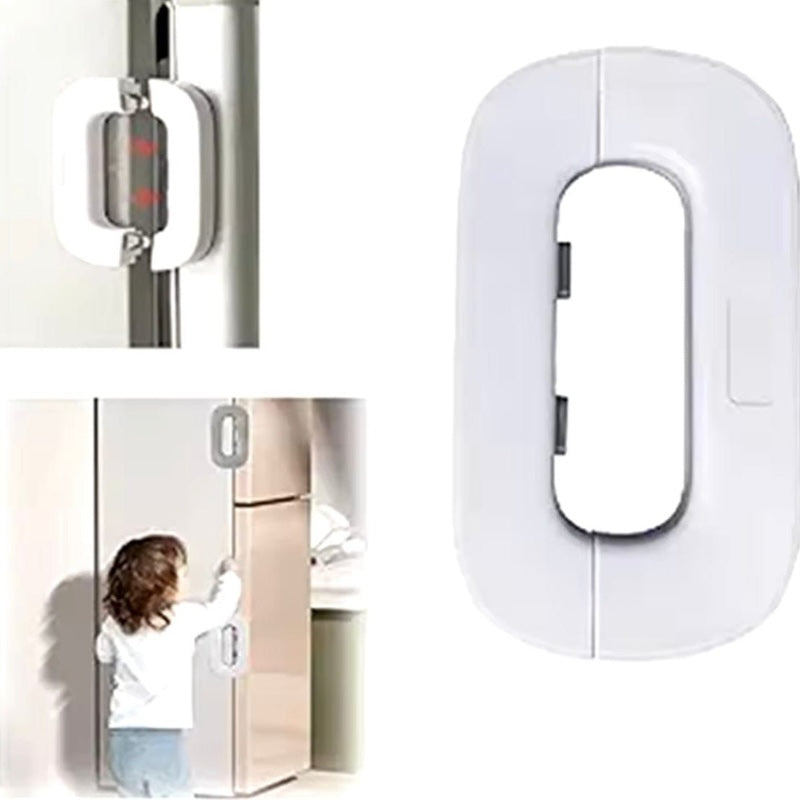 Child Safety Refrigerator Lock | Baby Proof Double Button Fridge Lock Random Colour