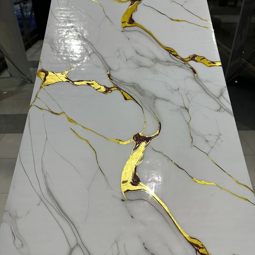 Marble Sheet Sticker 60x200cm | Waterproof Self-Adhesive PVC Wallpaper for Furniture