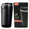 Black Stainless Steel Vacuum Insulated Thermos Flask Travel Mug with Temperature Display