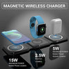 3-in-1 Foldable Magnetic Wireless Charger 15W Charging Station for iPhone Apple Watch and AirPods
