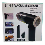 3 In 1 Portable Vacuum Cleaner Duster Blower  | Air Pump Wireless Hand-held Cleaning For Car Home