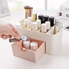 Plastic Makeup Organizer with Drawer | Desktop Cosmetics & Makeup Brush Storage Box | Office & Stationery Organizer