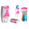 Automatic Toothpaste Dispenser Set with Wall-Mounted Toothbrush Holder