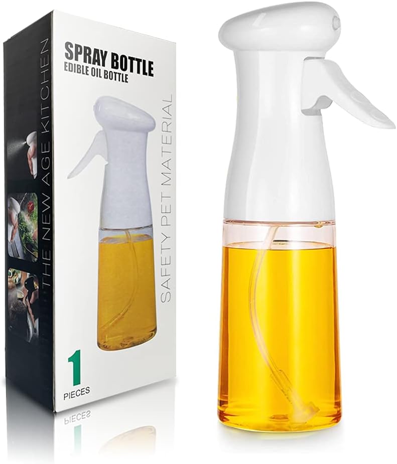 Plastic Glass Spray Bottle | 200ML | BBQ Olive Oil & Vinegar Oil Sprayer