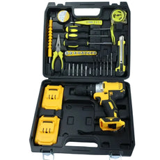 Dunlandi 24V Cordless Drill Machine Set | 2 Batteries & Complete DIY Tool Kit