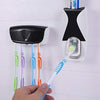Automatic Toothpaste Dispenser Set with Wall-Mounted Toothbrush Holder
