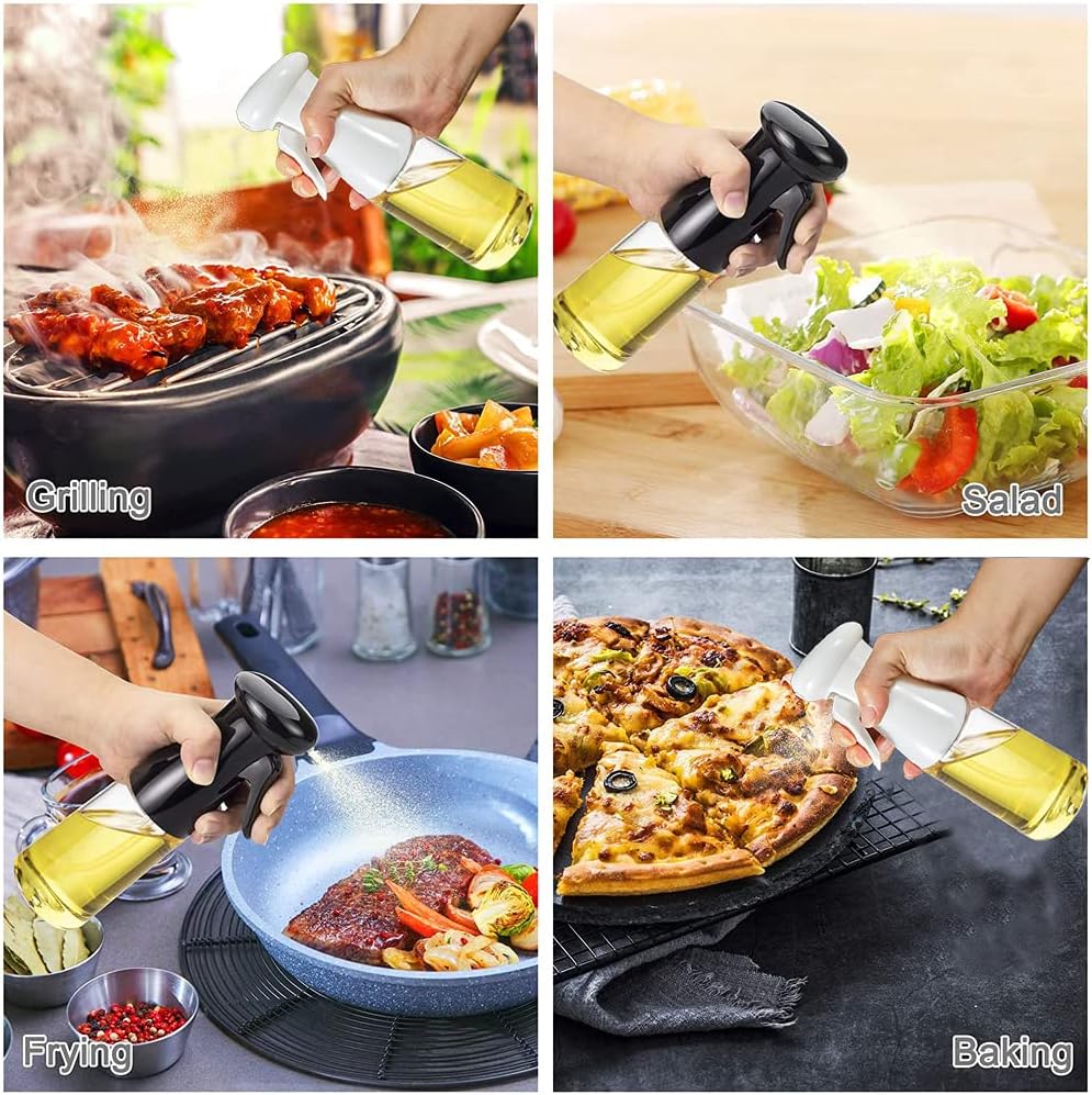 Plastic Glass Spray Bottle | 200ML | BBQ Olive Oil & Vinegar Oil Sprayer