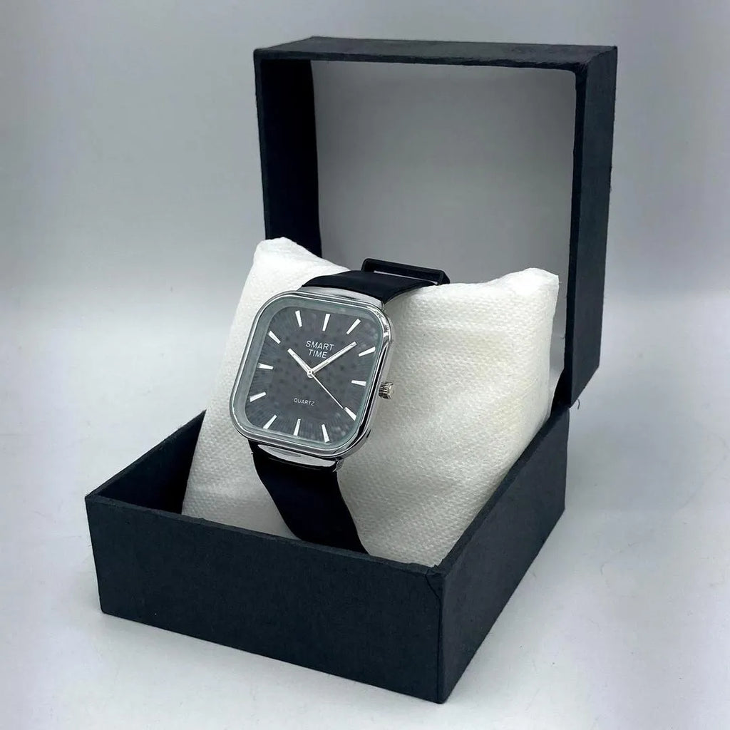 Analog Quartz Watch - Black Dial