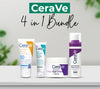 CeraVe 4-in-1 Skincare Kit | Cleanser, Serum, Sunblock & Night Cream | Dermatologist-Approved Routine