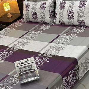 Cotton Printed Double Bedsheet 3 Pcs