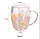 Dry Flowers Double Wall Glass Cup