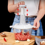 2 Liter | Manual Hand Push Chopper & Multifunctional Mixer