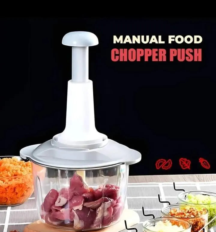 2 Liter | Manual Hand Push Chopper & Multifunctional Mixer