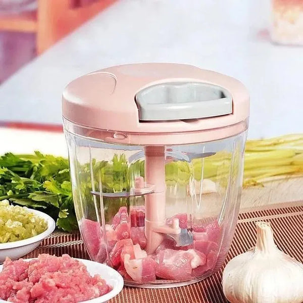 5 Blades Manual Vegetable Chopper Cutter Hand Pull Food Chopper