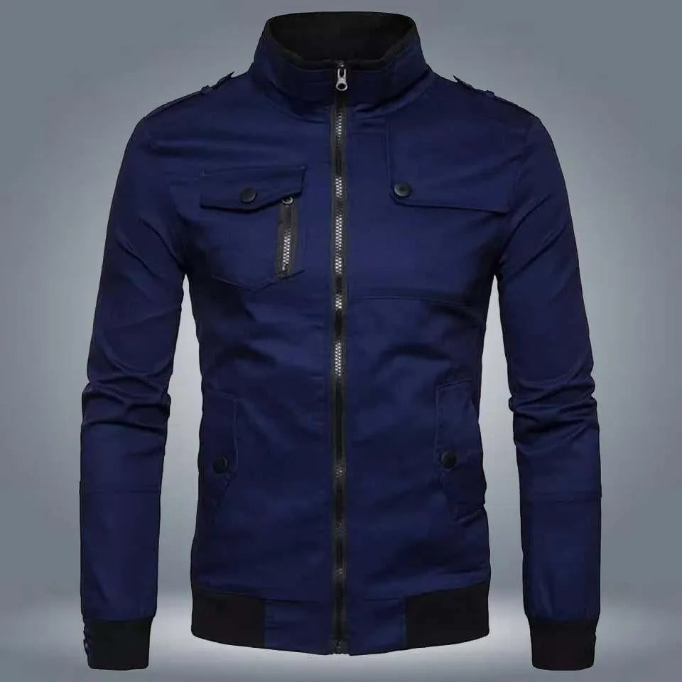 Men's Fleece Plain Bomber Jacket
