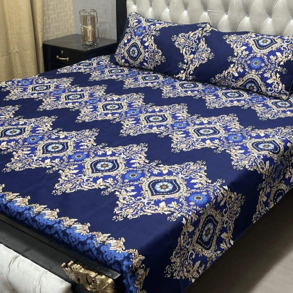 Crystal Cotton Printed Double Bedsheet