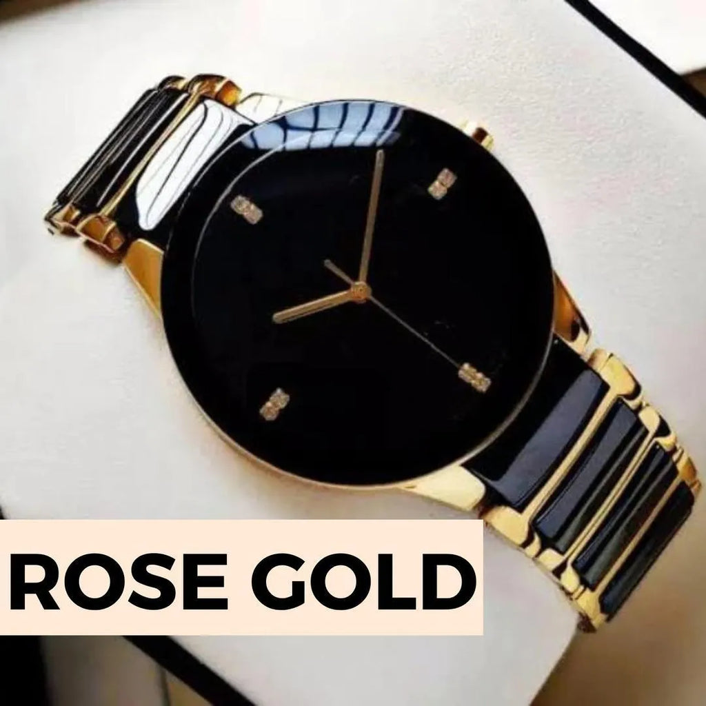 Men's Rose Gold Analogue Watch