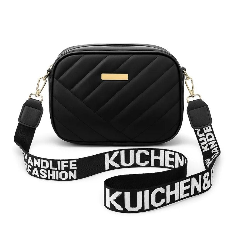 Black Leather Handbag for Girls & Women