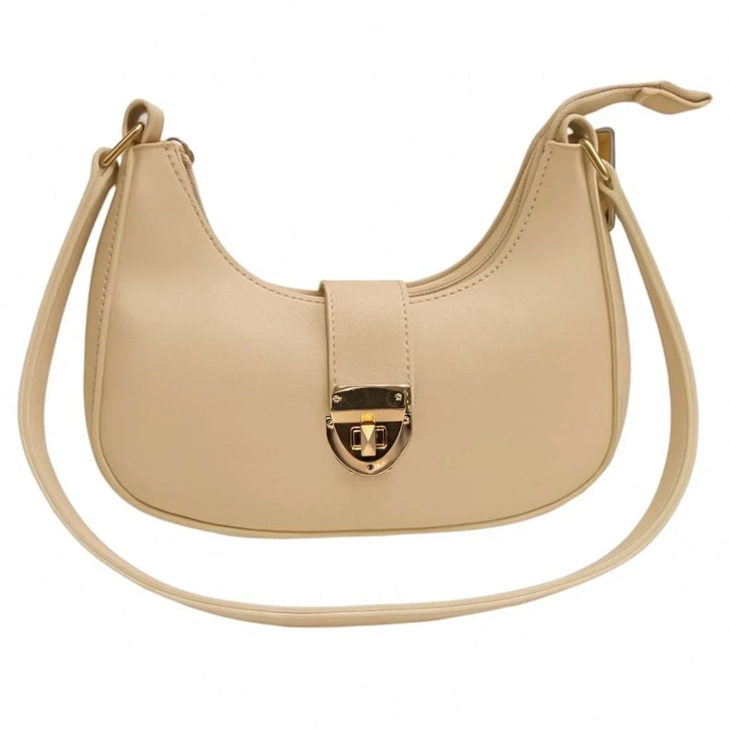 Crescent Luxury Faux Leather Shoulder Bag