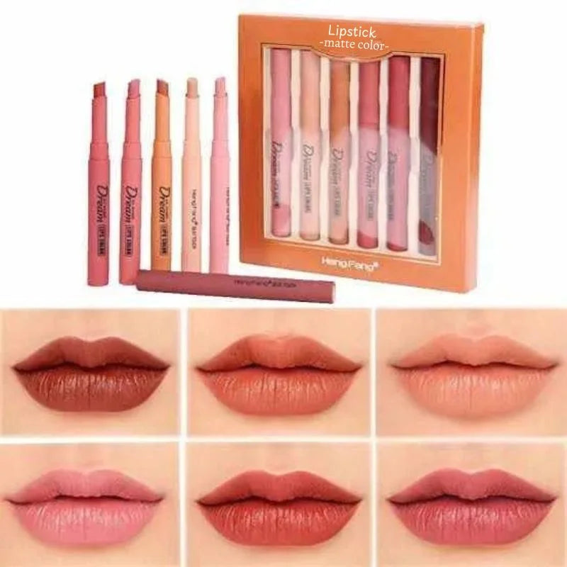 Hengfang Matte Dream Lipstick Set – 6-Piece