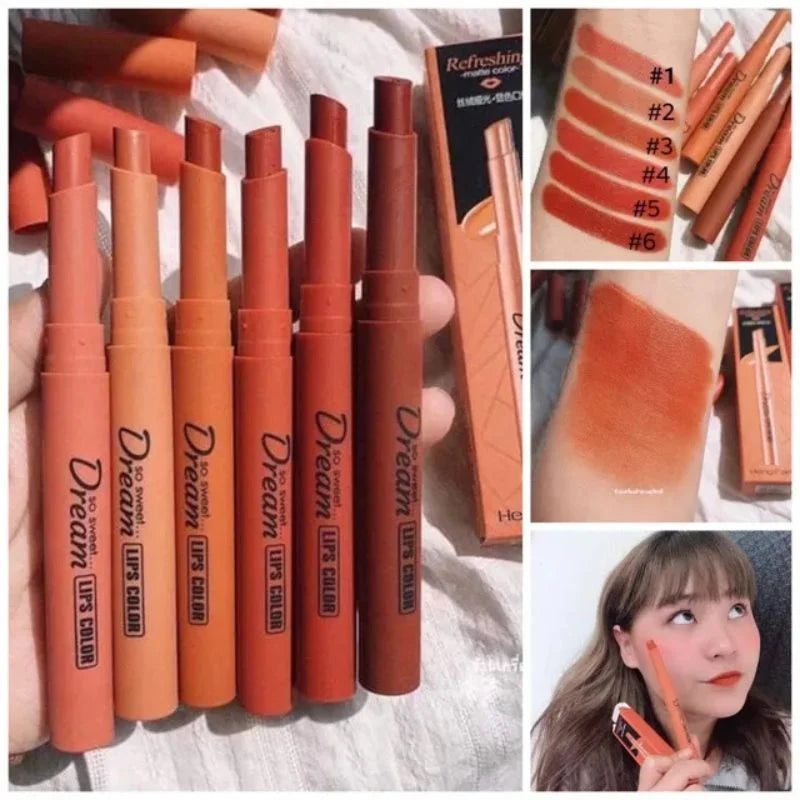 Hengfang Matte Dream Lipstick Set – 6-Piece