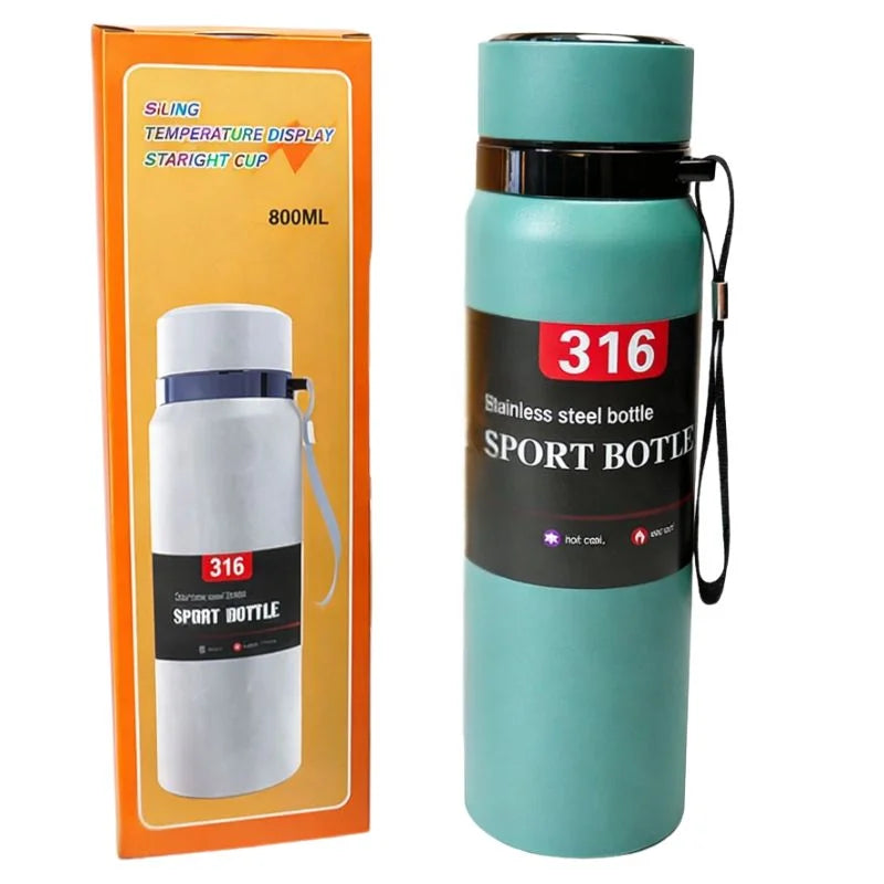 Digital Smart Vacuum 800ml Water Bottle