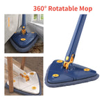 360° Twist Rotatable Triangle Mop with Long Handle Auto Squeeze Design for Floor, Wall, and Ceiling Cleaning
