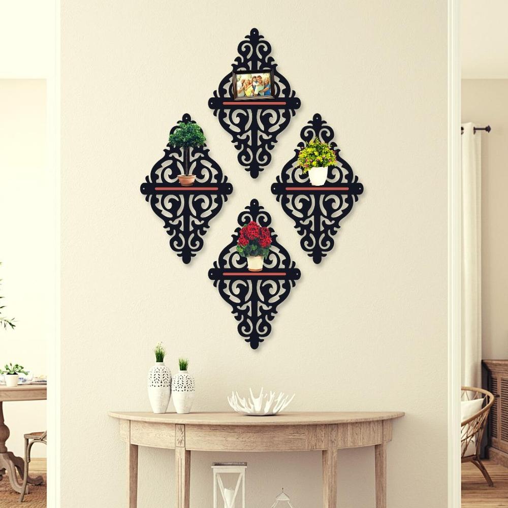 Square Grill Wall Hanging Shelves