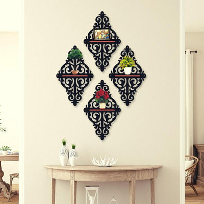 Square Grill Wall Hanging Shelves