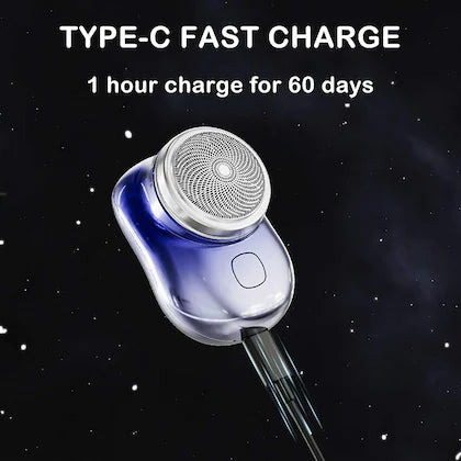 Mini Electric Razor for Men | – Portable USB Rechargeable Shaver | Compact Travel Beard Trimmer with One-Touch Use for Smooth Shaving