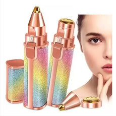 Flawless 2-in-1 Eyebrow Trimmer | Rechargeable Hair Remover with USB Charging Cable & Cleaning Brush