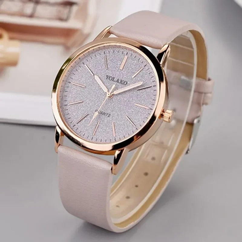Luxury Design Leather Watch Ladies Quartz Wristwatch