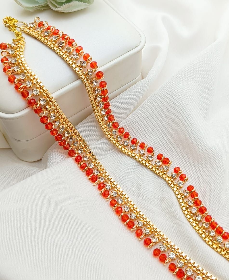 Pazeb (payal) Fancy manjos crystals payal