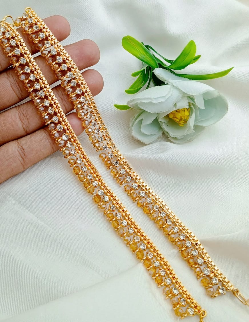 Pazeb (payal) Fancy manjos crystals payal