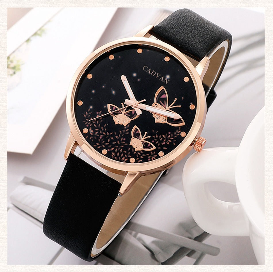 6pcs Set Womens Watches Ladies Fashion Butterfly