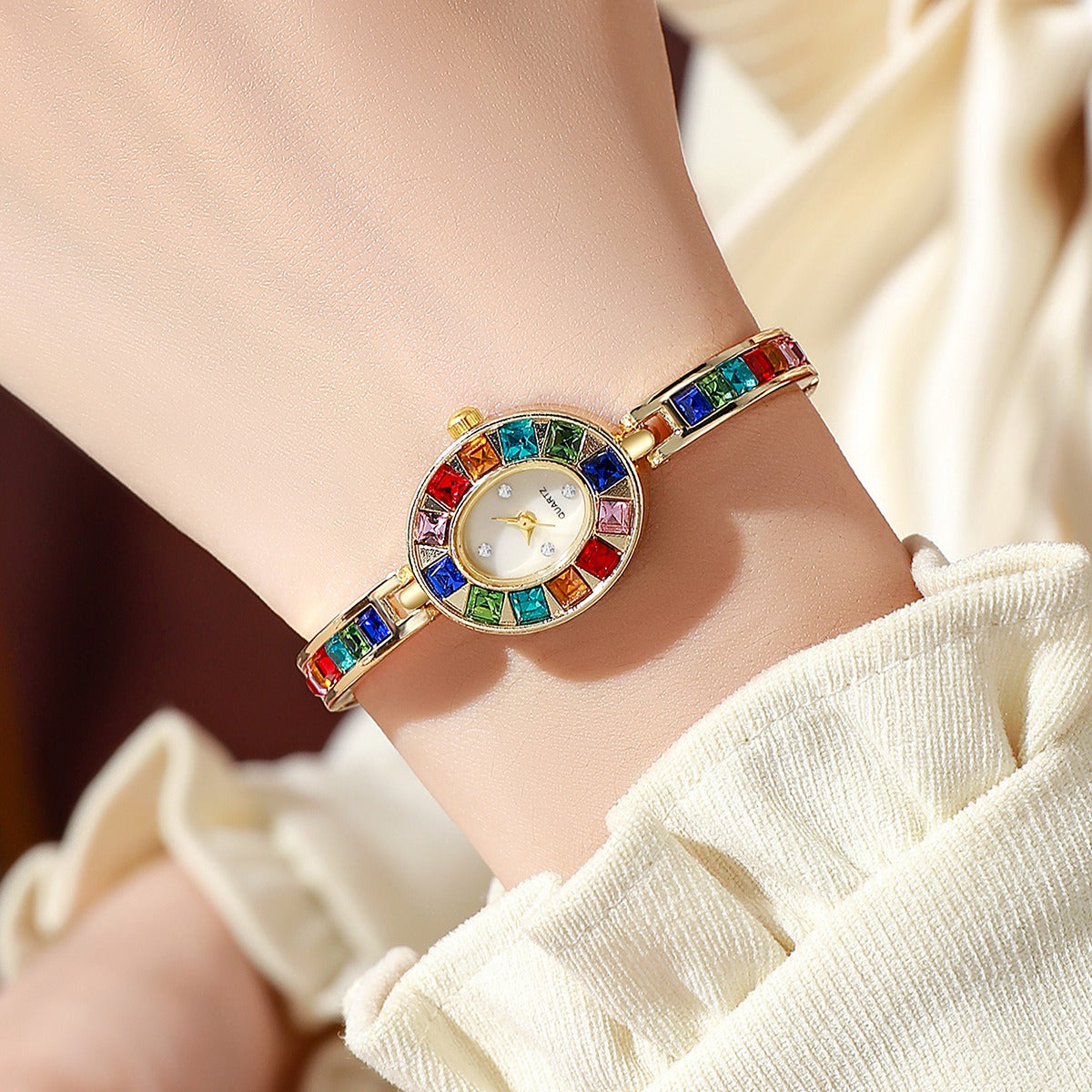 Luxury Rhinestone Women Watches Fashion Bracelet Band Ladies Quartz Watch