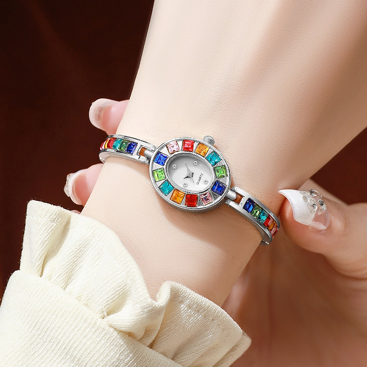 Luxury Rhinestone Women Watches Fashion Bracelet Band Ladies Quartz Watch