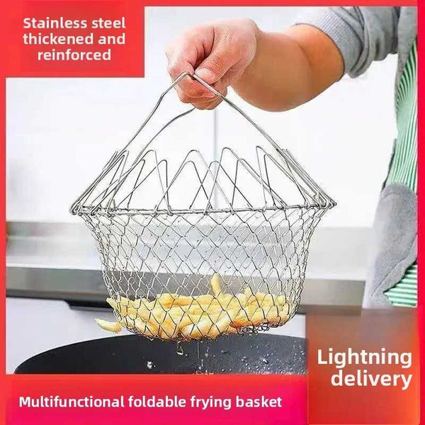 12 IN 1 Vegetable Frying, Foldable Strainer, Chef Basket