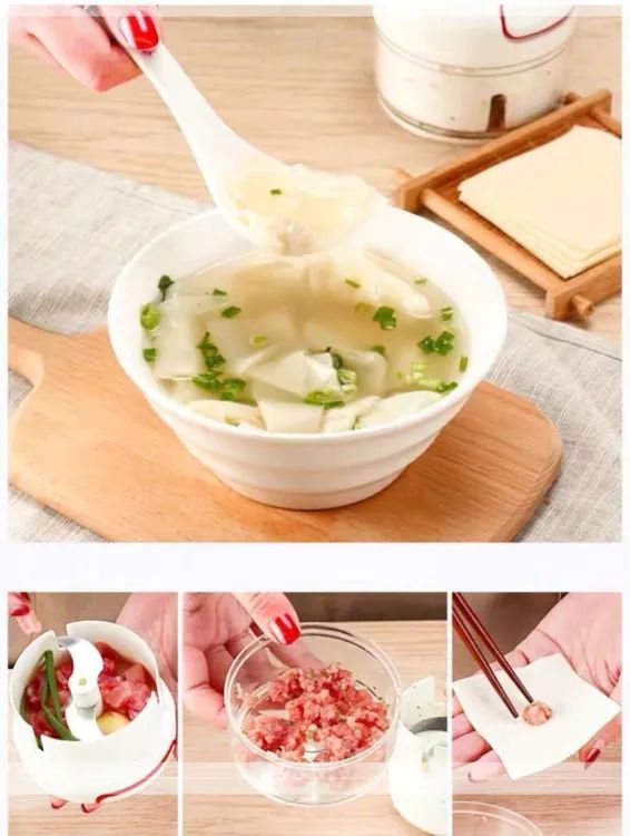 Mini Garlic Chopper Multifunctional Hand Held Vegetable Chopper Hand Pull String Food Chopper Manual Food Processor